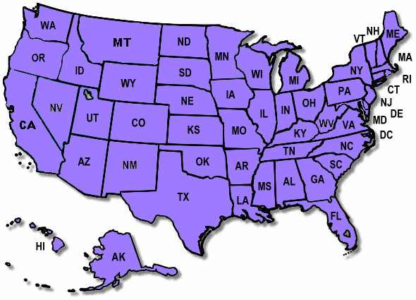 Map of United States (35478 bytes)